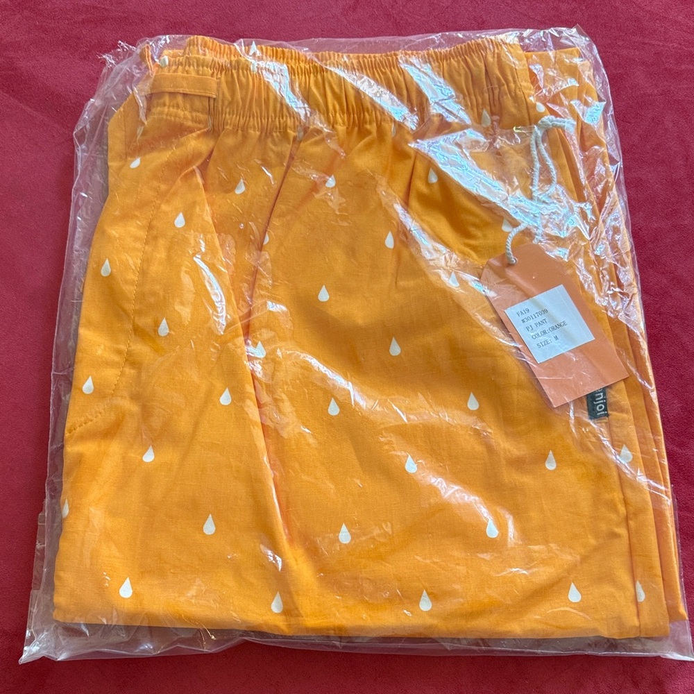 Enjoi PJ pants orange Raindrop Pattern
